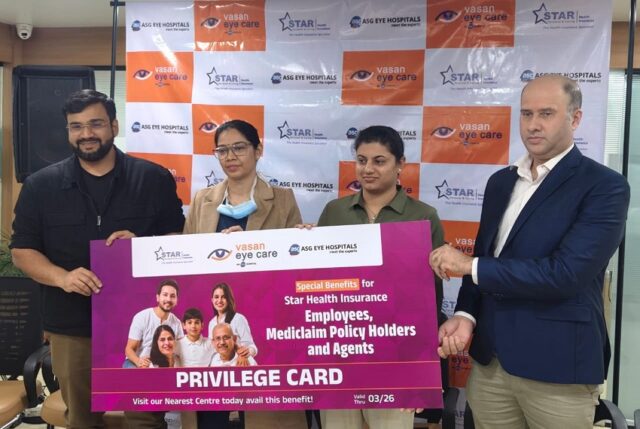వసన్ ఐ కేర్ & ఎ.ఎస్.జి.ఐ హాస్పిటల్స్ — స్టార్ హెల్త్ ఇన్సూరెన్స్తో దేశవ్యాప్త క్యాష్లెస్ కంటి చికిత్స ఒప్పందం